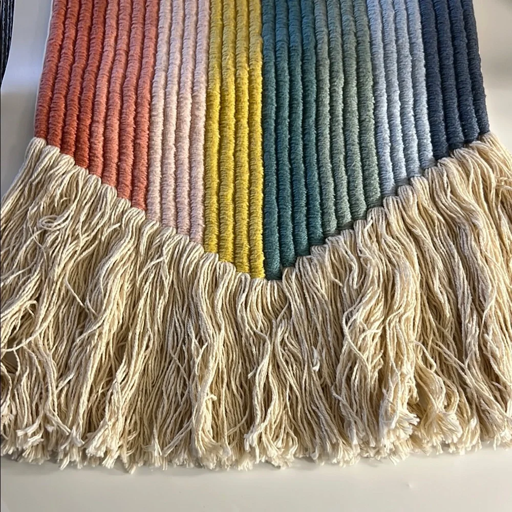 Crate&Barrel Vertical Rainbow Wall Hanging